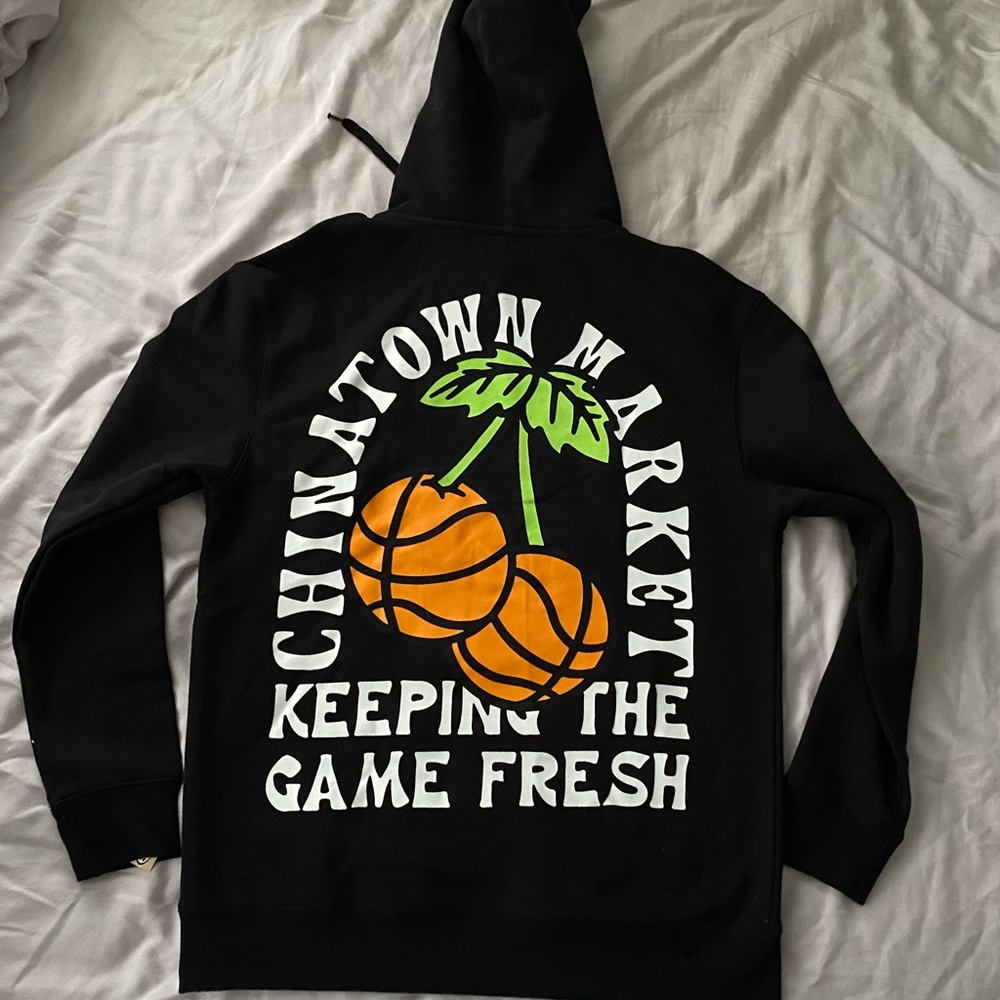 Chinatown Market - Keeping the Game Fresh Black Basketball Cherries Hoodie | NEW - Picture 4 of 4